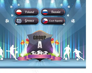 足球与人物剪影