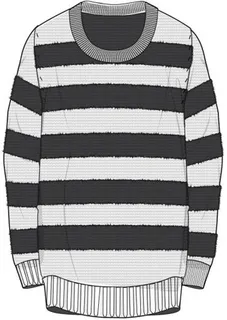 斑马条毛衣