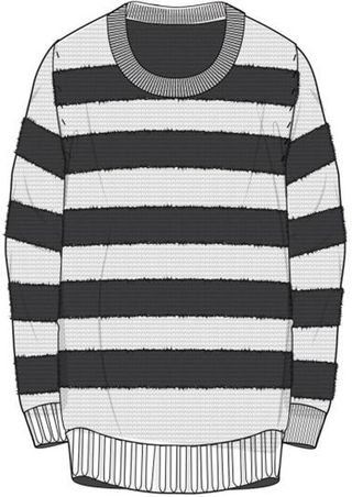 斑马条毛衣