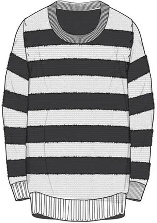 斑马条毛衣