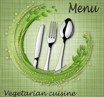 绿色西餐厅菜单封面图片