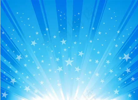 星星矢量背景蓝色的径向线