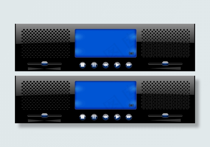 音乐播放器矢量剪贴画