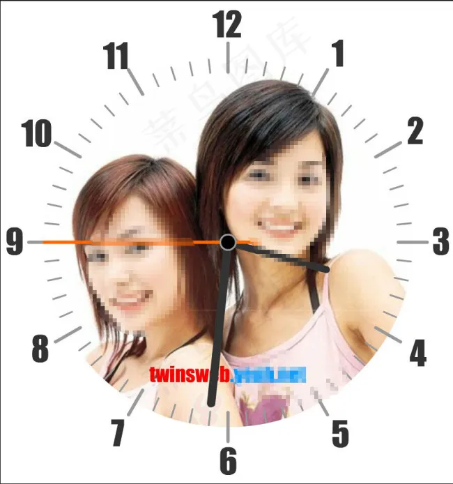 人物时钟flash动画素材