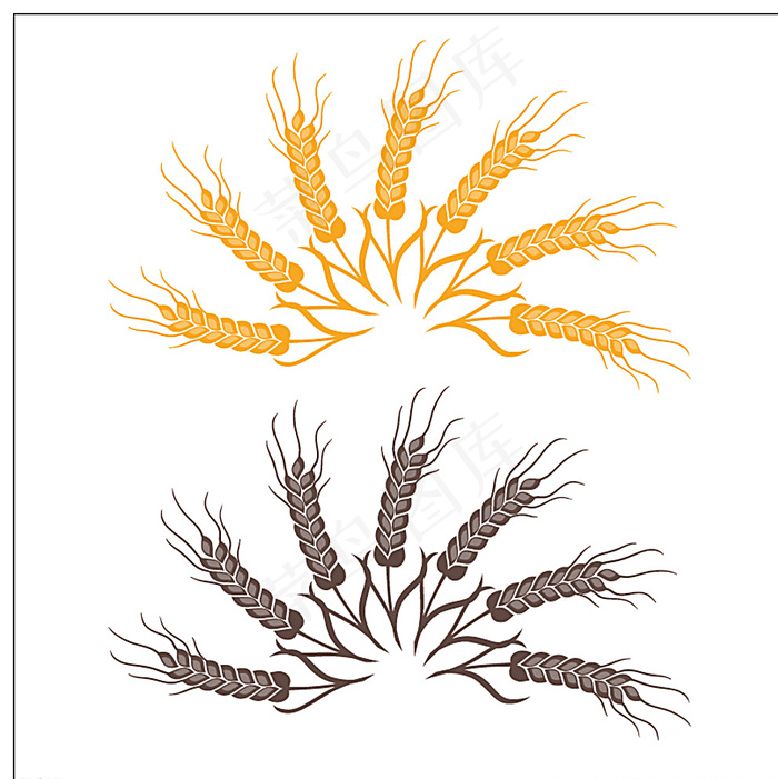 小麦矢量图标图片