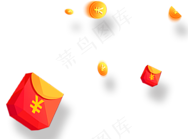 红色漂浮金币红包红色漂浮金币红包ai矢量模版下载