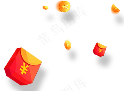 红色漂浮金币红包红色漂浮金币红包