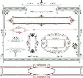 精致欧式花纹边框矢量素材