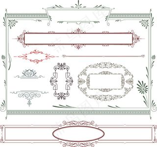 精致欧式花纹边框矢量素材