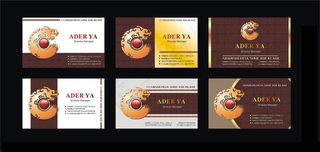 龙纹图案名片卡片设计矢量素材