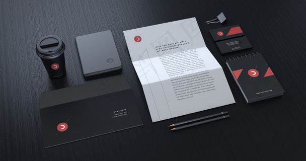 黑色高端VI设计提案PSD