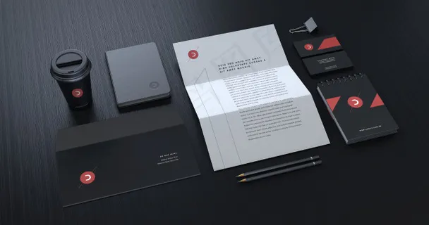 黑色高端VI设计提案PSD