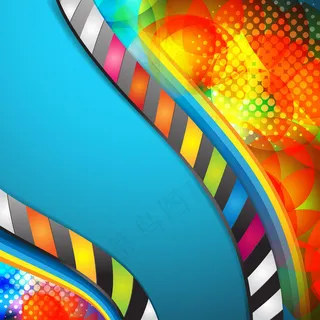 七彩图案色彩变幻背景矢量素材