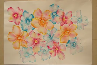 水彩手绘花卉 服装图片