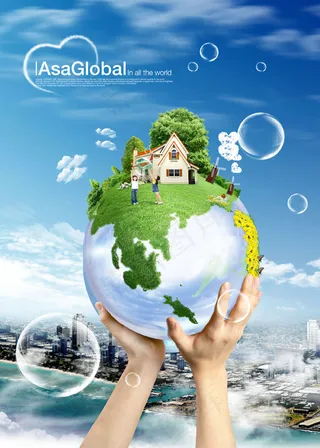 环保地球素材psd图片