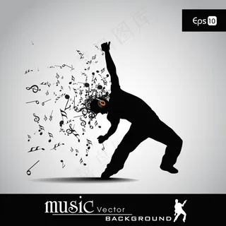 向量的音乐人和音乐节爆裂的效果图