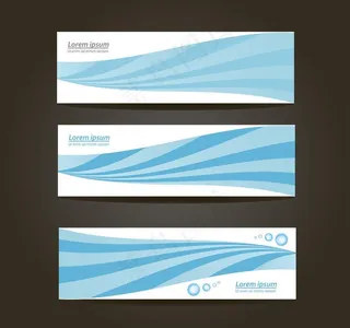 动感曲线横幅图片