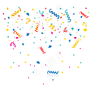 庆祝节日彩带矢量元素,免抠元素