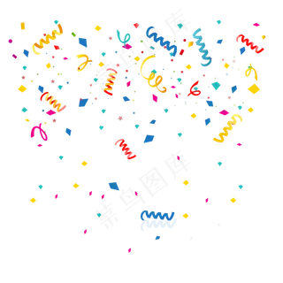 庆祝节日彩带矢量元素,免抠元素