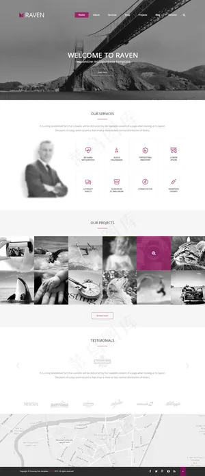 国外网页模板免费下载