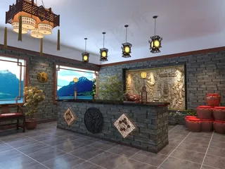 中式酒楼服务前台设计