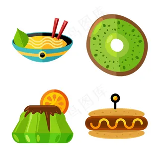 可爱零食icon图标