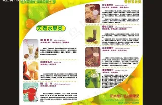鲜榨果汁宣传册—天然水果类图片