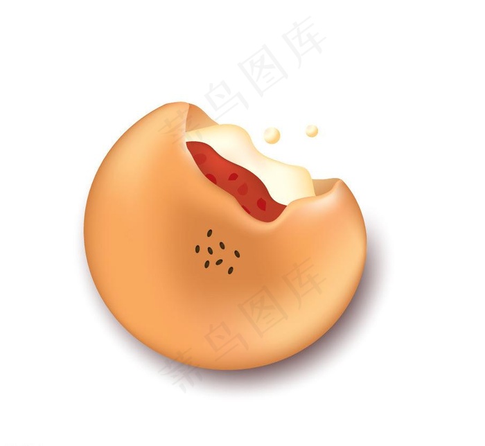 紅豆麻糬麵包图片ai矢量模版下载