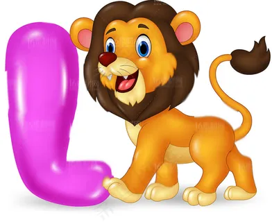 卡通动物字母设计矢量素材