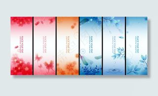 梦幻色彩展板背景矢量图ai