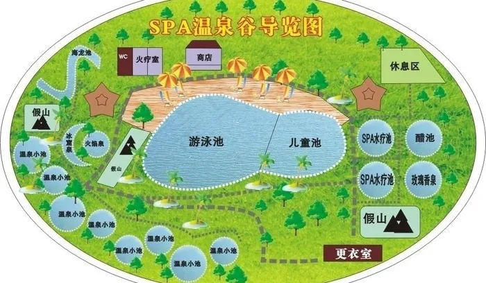 温泉导览图图片cdr矢量模版下载