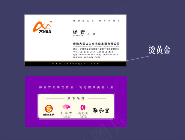 高档特殊纸名片cdr矢量模版下载