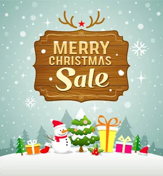 圣诞快乐圣诞装饰矢量素材