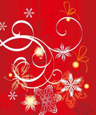 时尚冬季花纹背景矢量图096