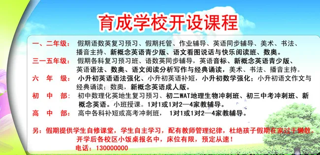教育展板 培训教育 展板制度图片psd模版下载