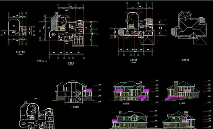 临水独栋别墅 CAD图