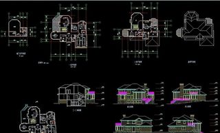 临水独栋别墅 CAD图