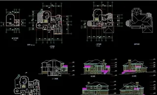临水独栋别墅 CAD图