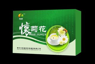 怀菊花茶包装盒（展开图）图片