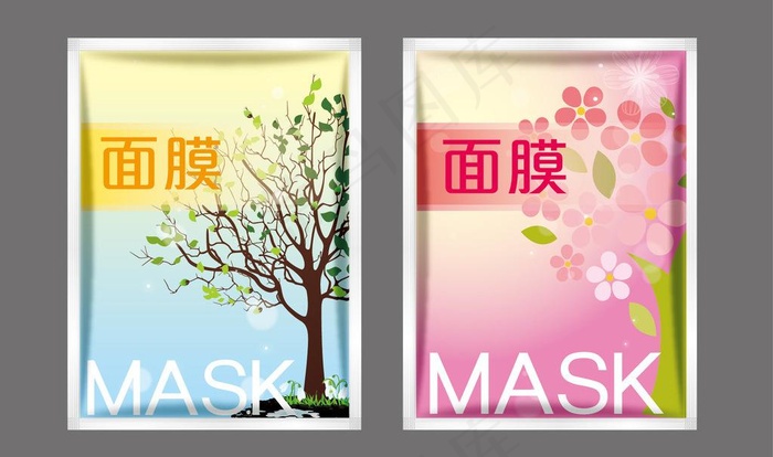 面膜包装图片ai矢量模版下载