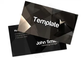 高端奢华雅黑名片设计图片