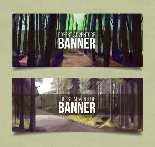 森林bannersai矢量模版下载