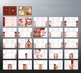 美容养生画册矢量素材