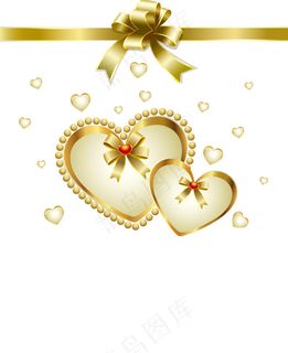 金色爱心素材