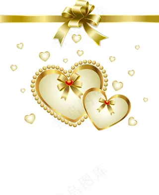 金色爱心素材