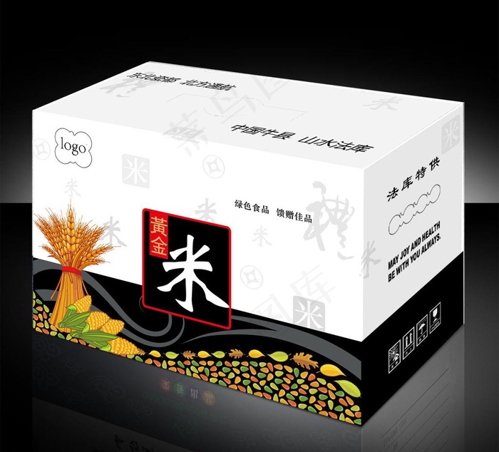 大米包装图片ai矢量模版下载
