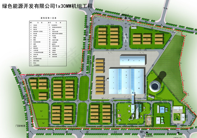 绿色能源总平面图设计图片