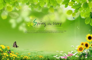 草地上的黄色花朵和蝴蝶