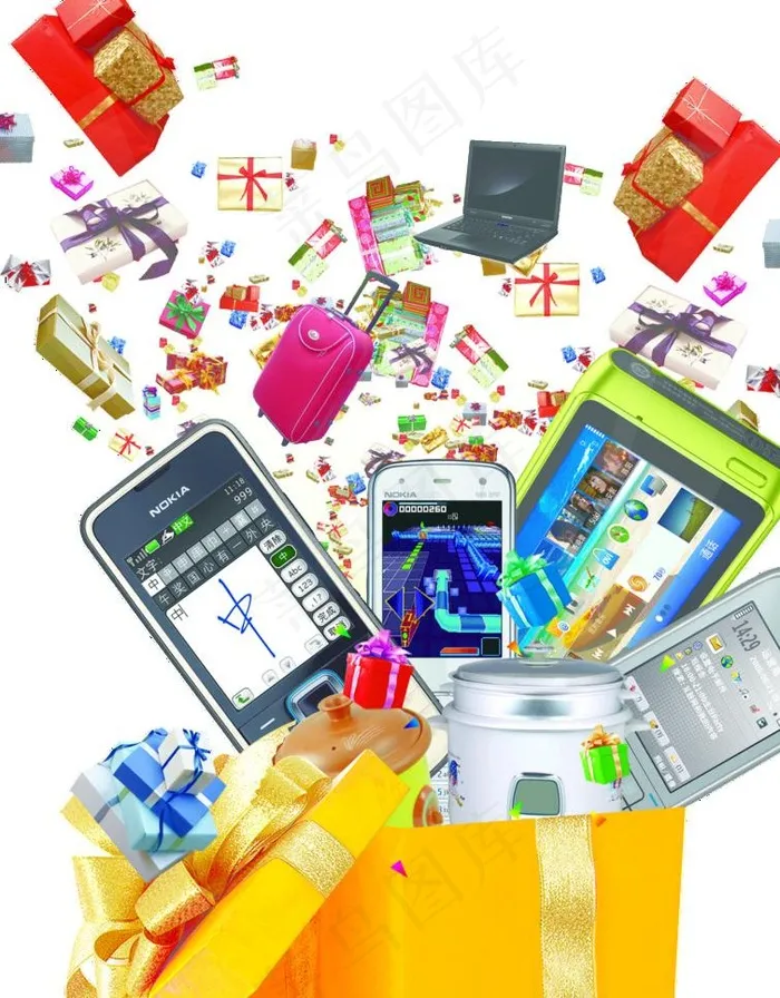 礼盒素材图片psd模版下载