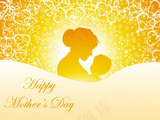 温馨母亲节海报矢量素材